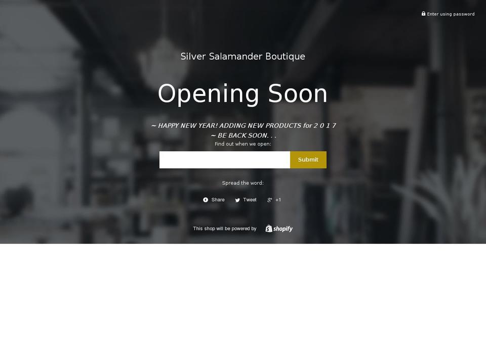 Demo - Amine Shopify theme site example silversalamander.com