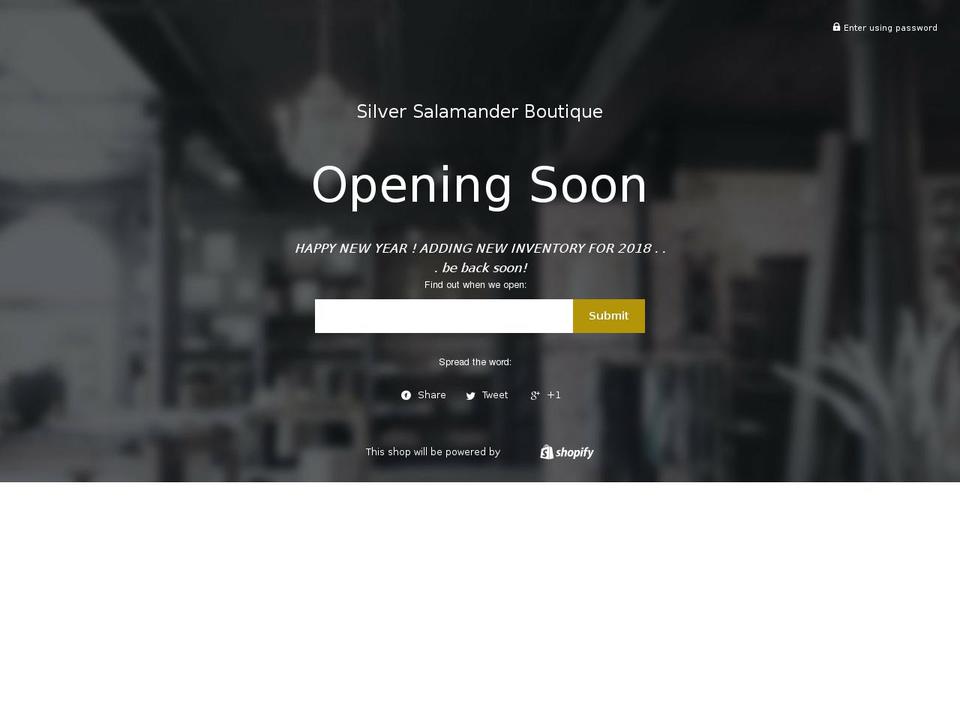 Demo - Amine Shopify theme site example silversalamanderboutique.com