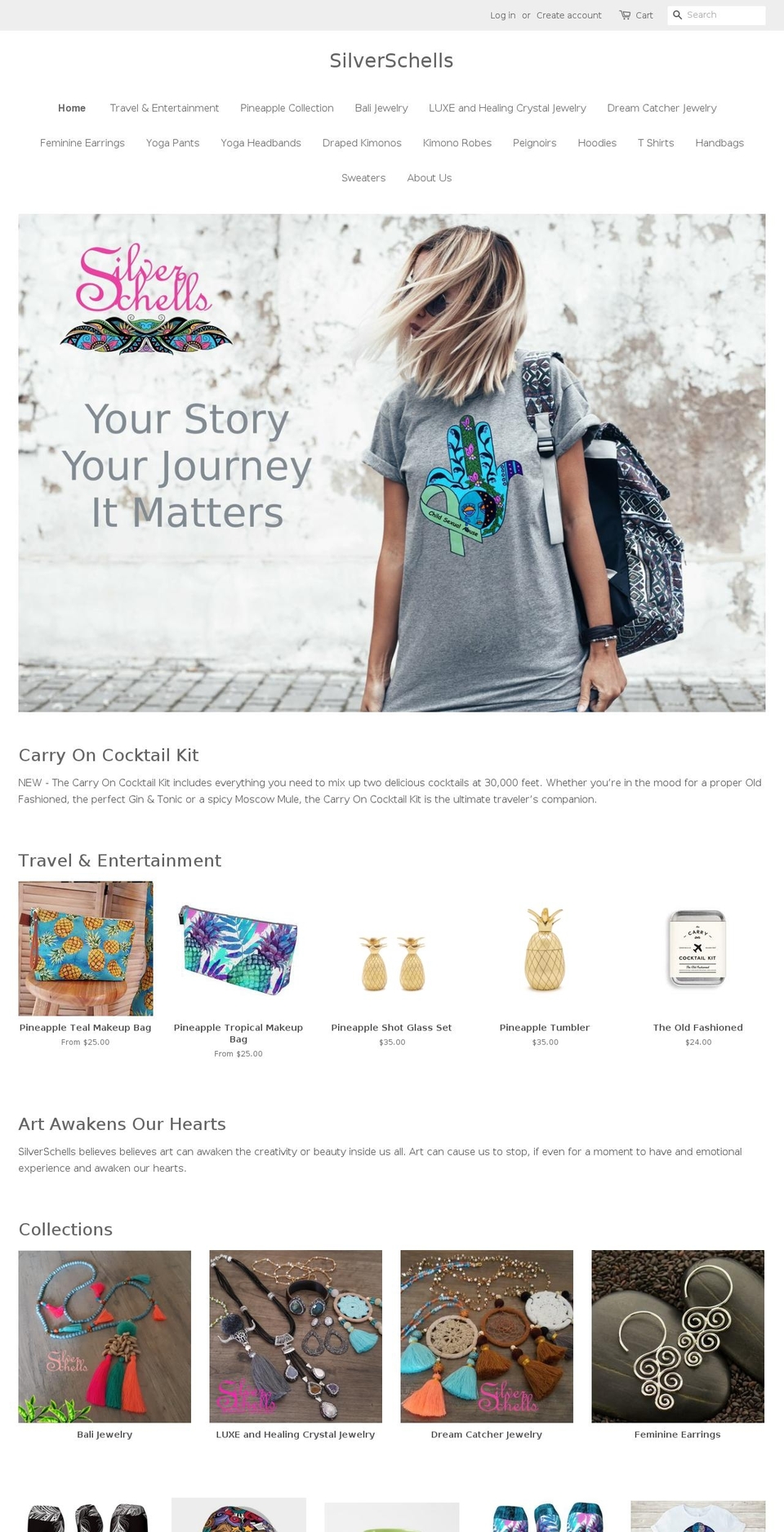 silverschells.com — Shopify storefront screenshot
