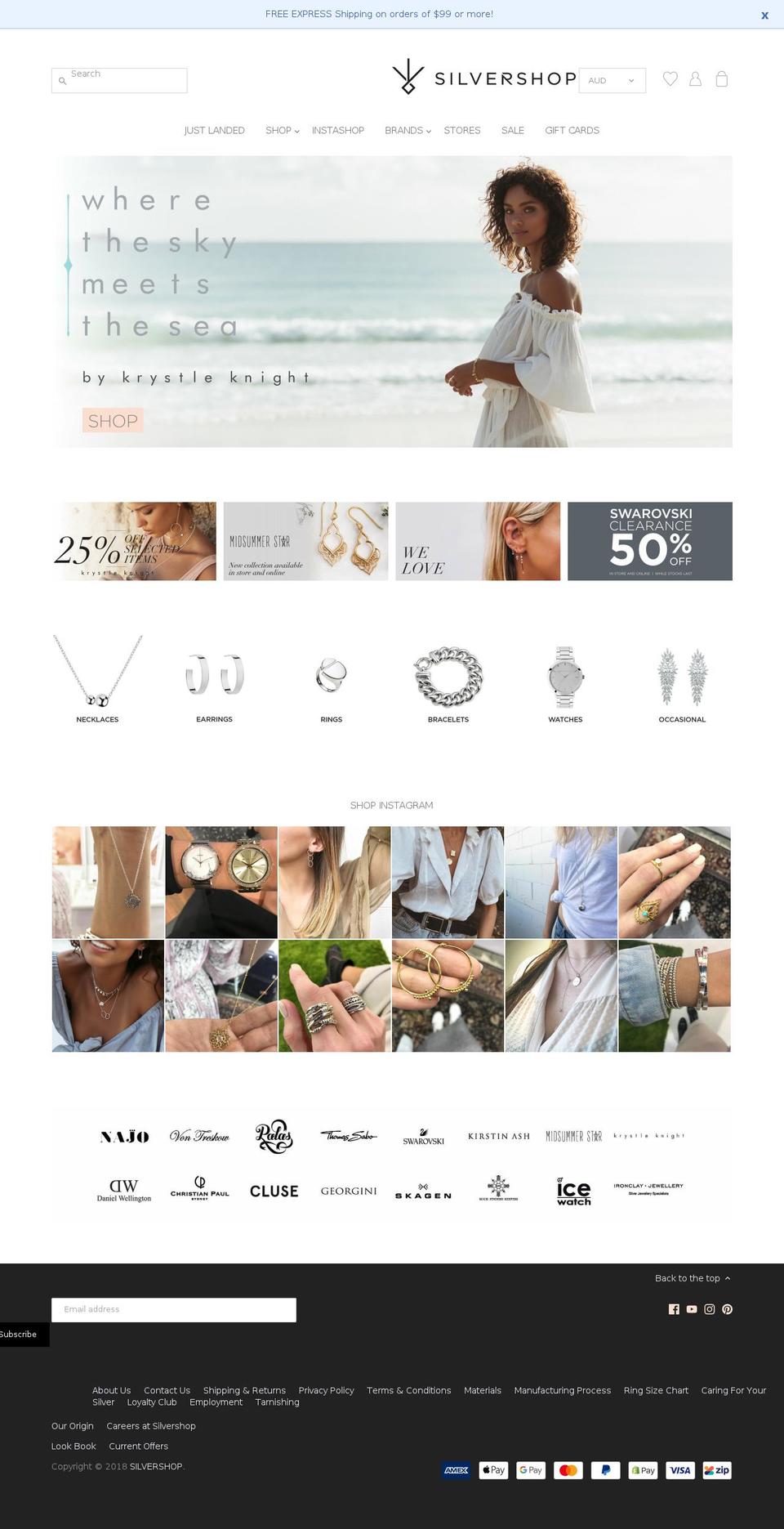silvershop.com.au shopify website screenshot