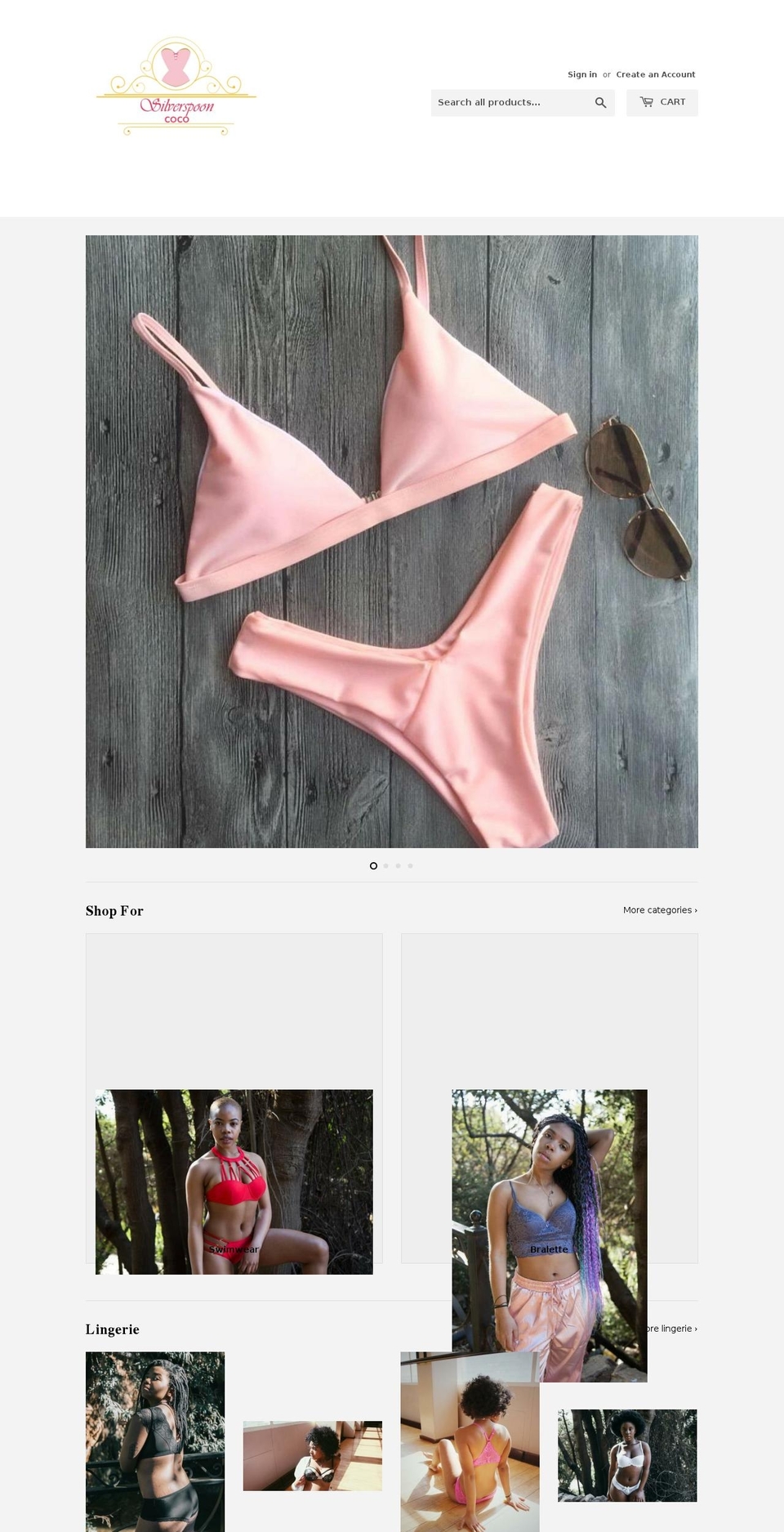 silverspooncoco.com — Shopify storefront screenshot