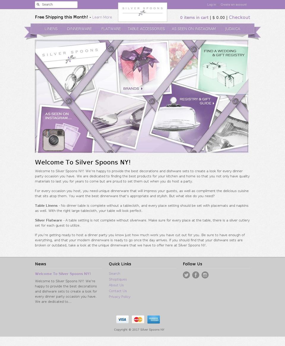 silverspoonsny.com shopify website screenshot