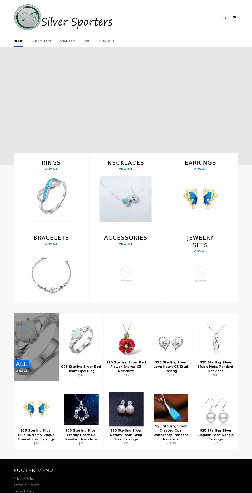 silversporters.com — Shopify storefront screenshot