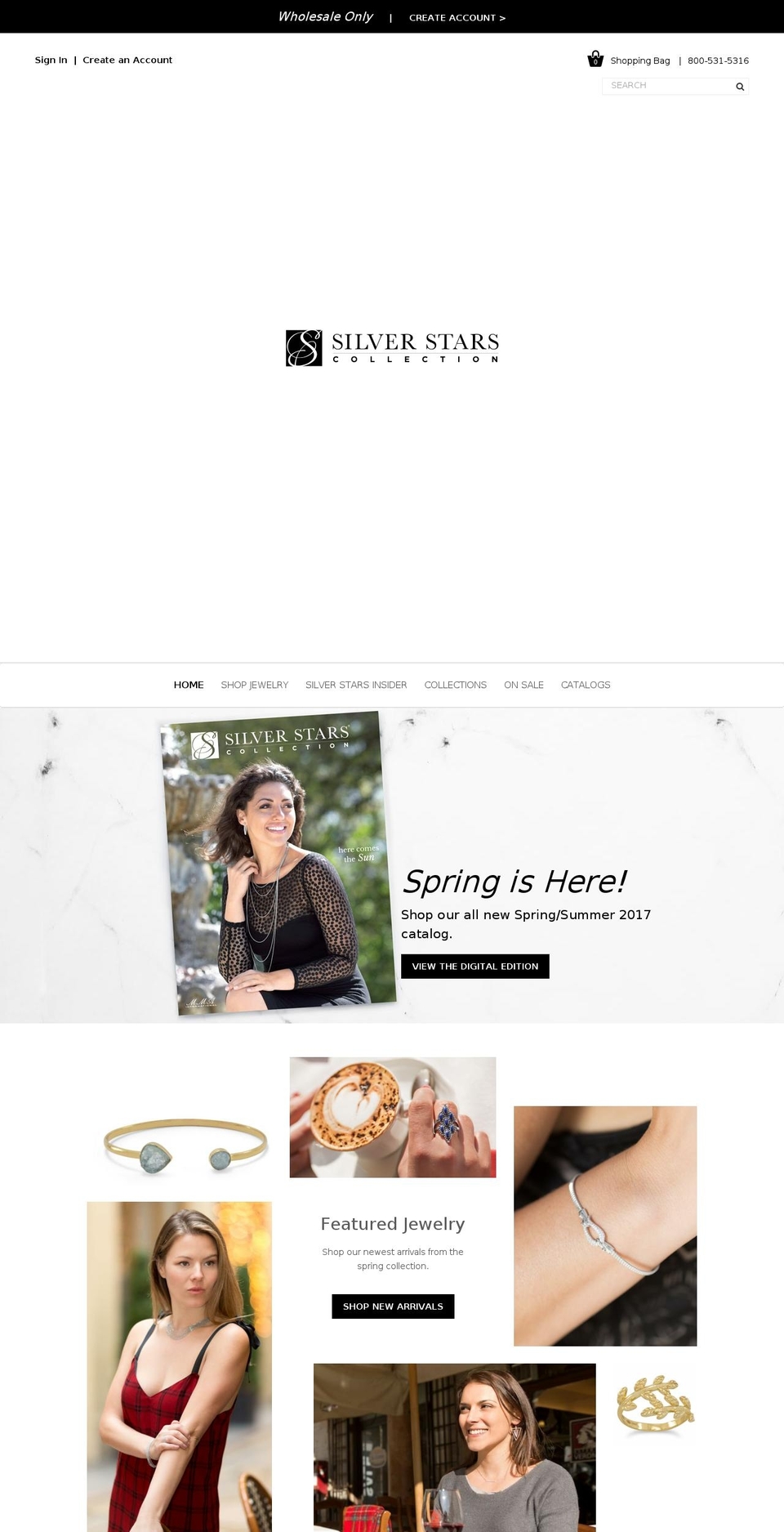 MMA Silver Shopify theme site example silverstarsjewelry.com