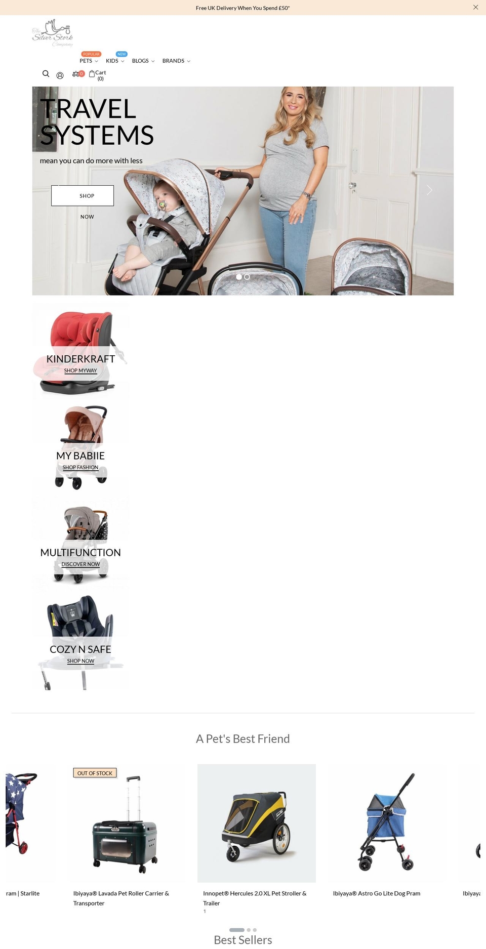 iOne Shopify theme site example silverstork.co.uk