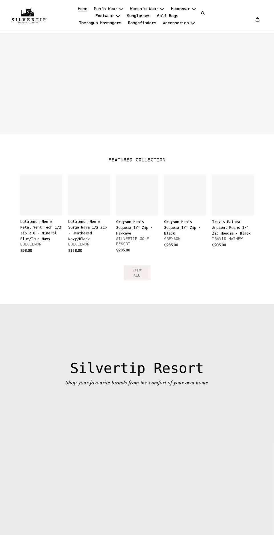 silvertip-golf-resort.myshopify.com shopify website screenshot