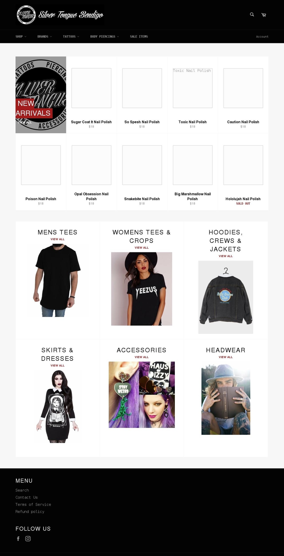 silvertonguebendigo.com.au shopify website screenshot
