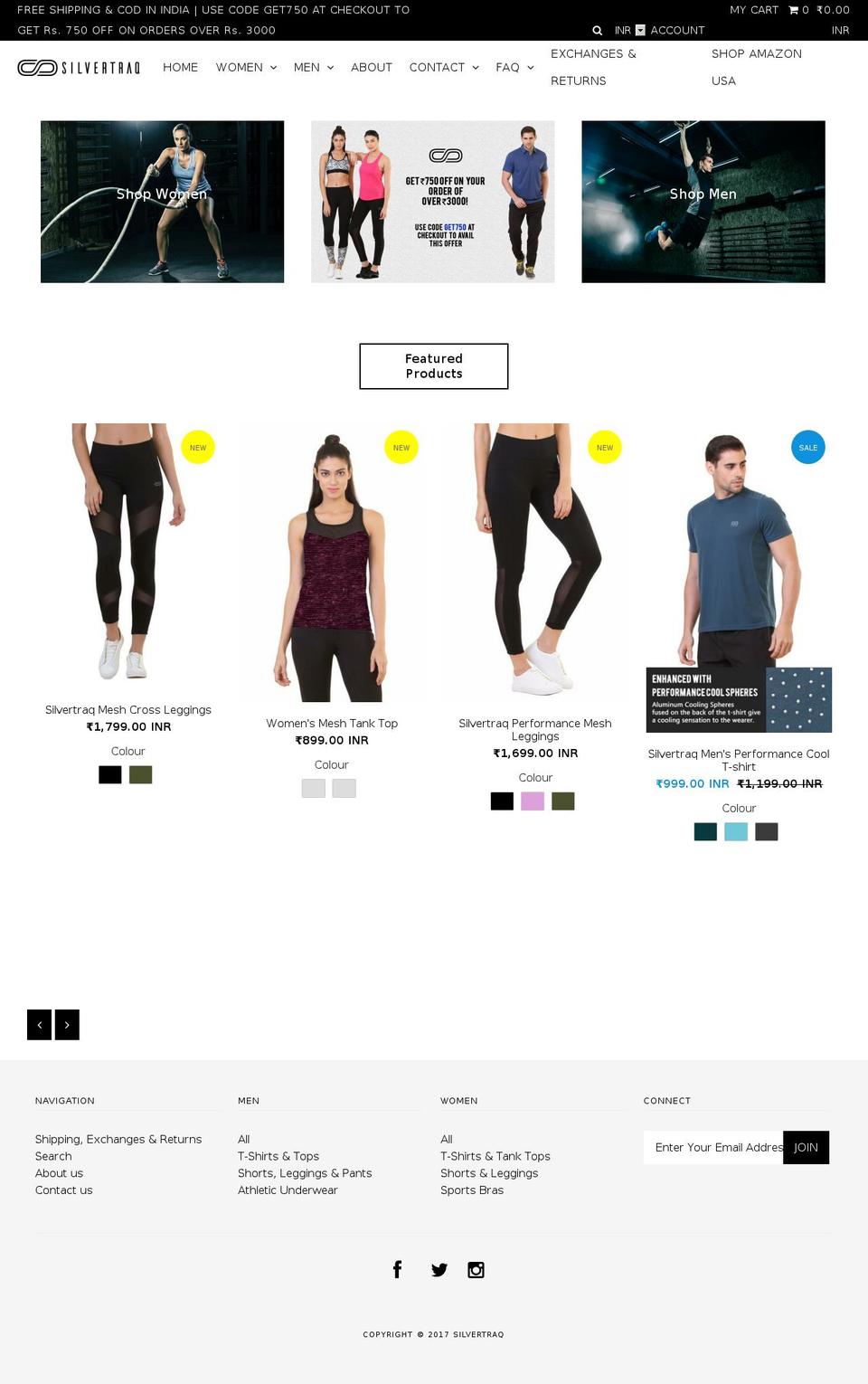 silvertraq.com shopify website screenshot