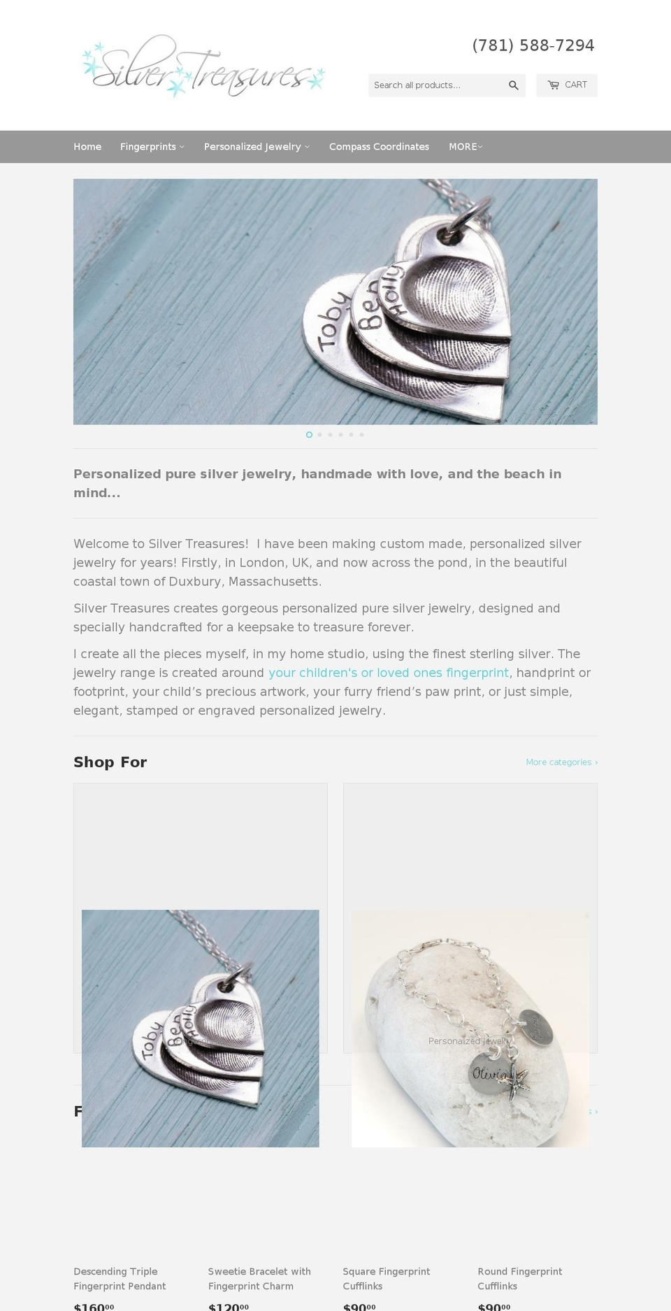 silvertreasures.net shopify website screenshot