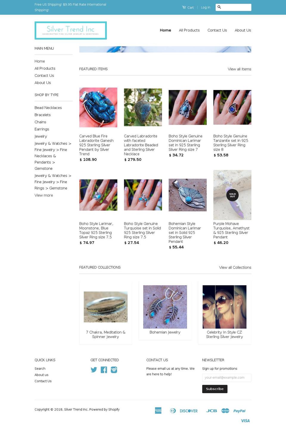 silvertrendinc.com — Shopify storefront screenshot
