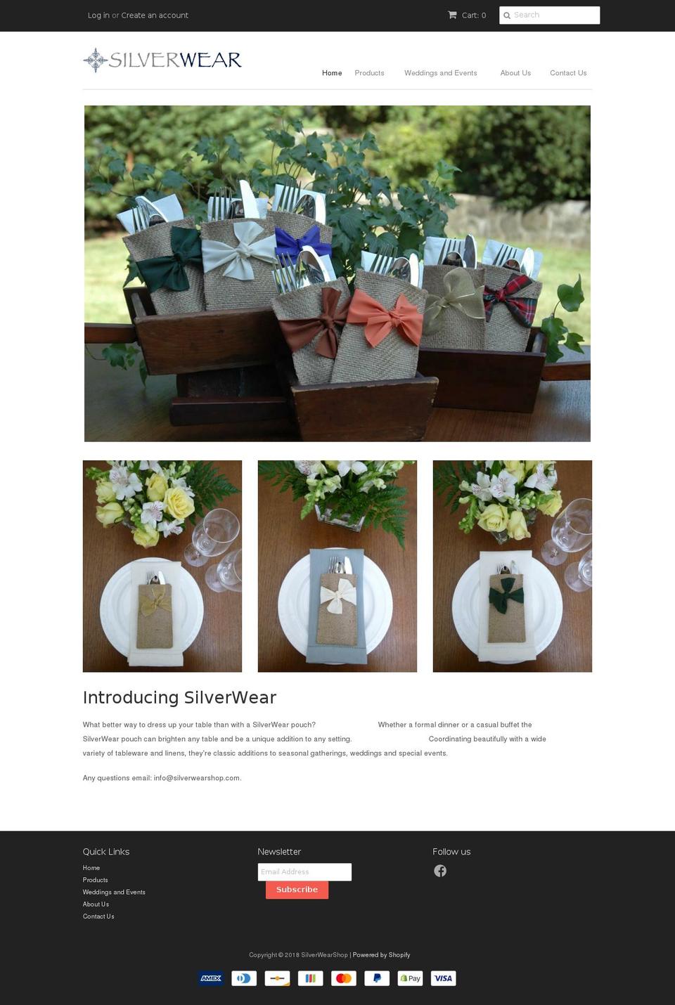 silverwearshop.com — Shopify storefront screenshot