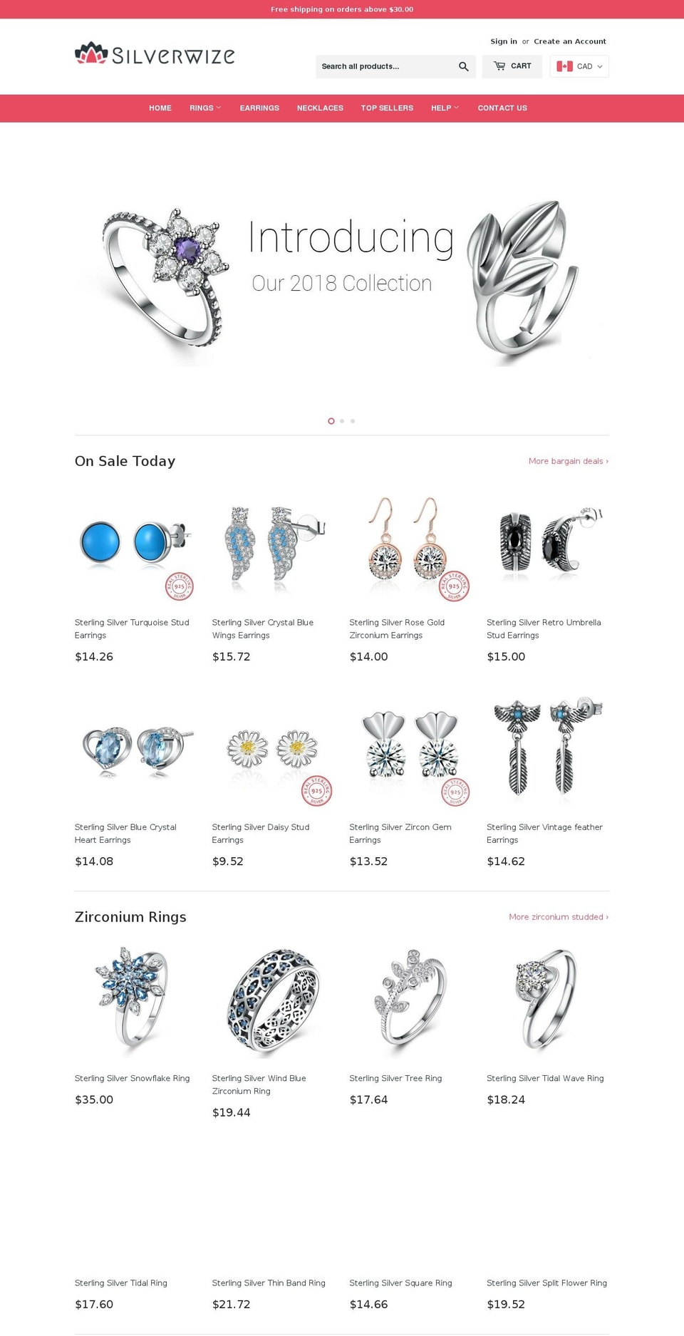 silverwize.com — Shopify storefront screenshot