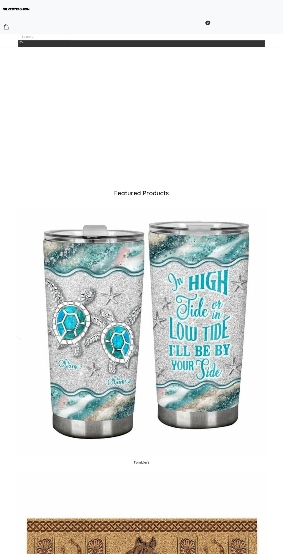 silveryfashion.com shopify website screenshot