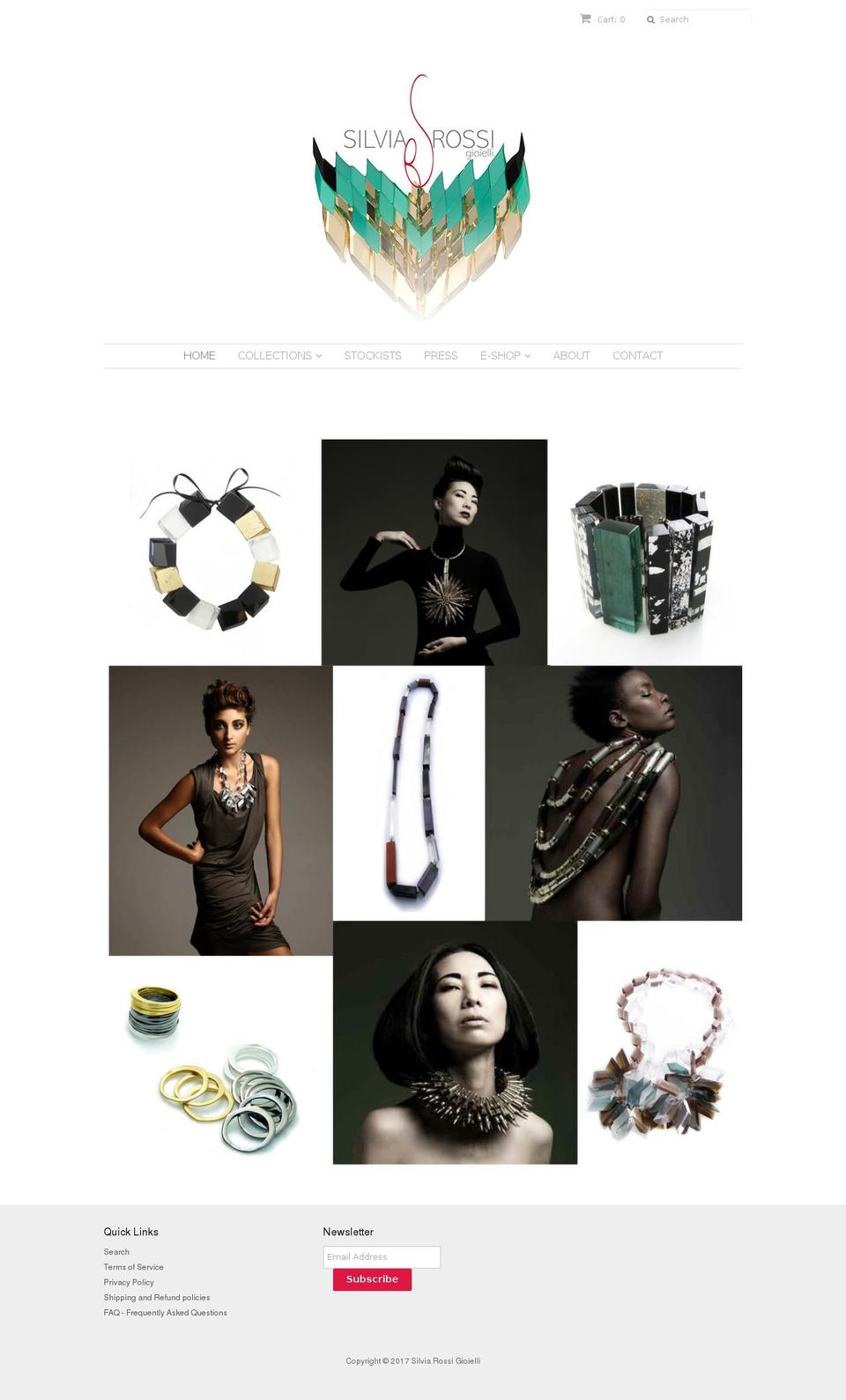 silviarossigioielli.com shopify website screenshot