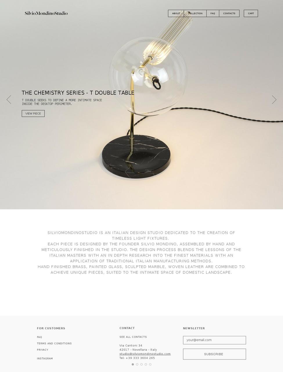 silviomondino.com shopify website screenshot