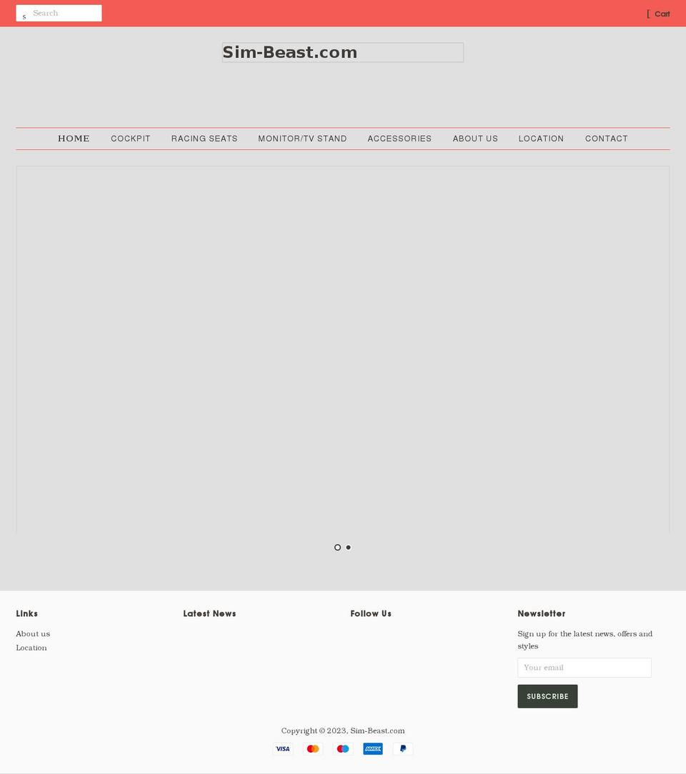 sim-beast.com shopify website screenshot