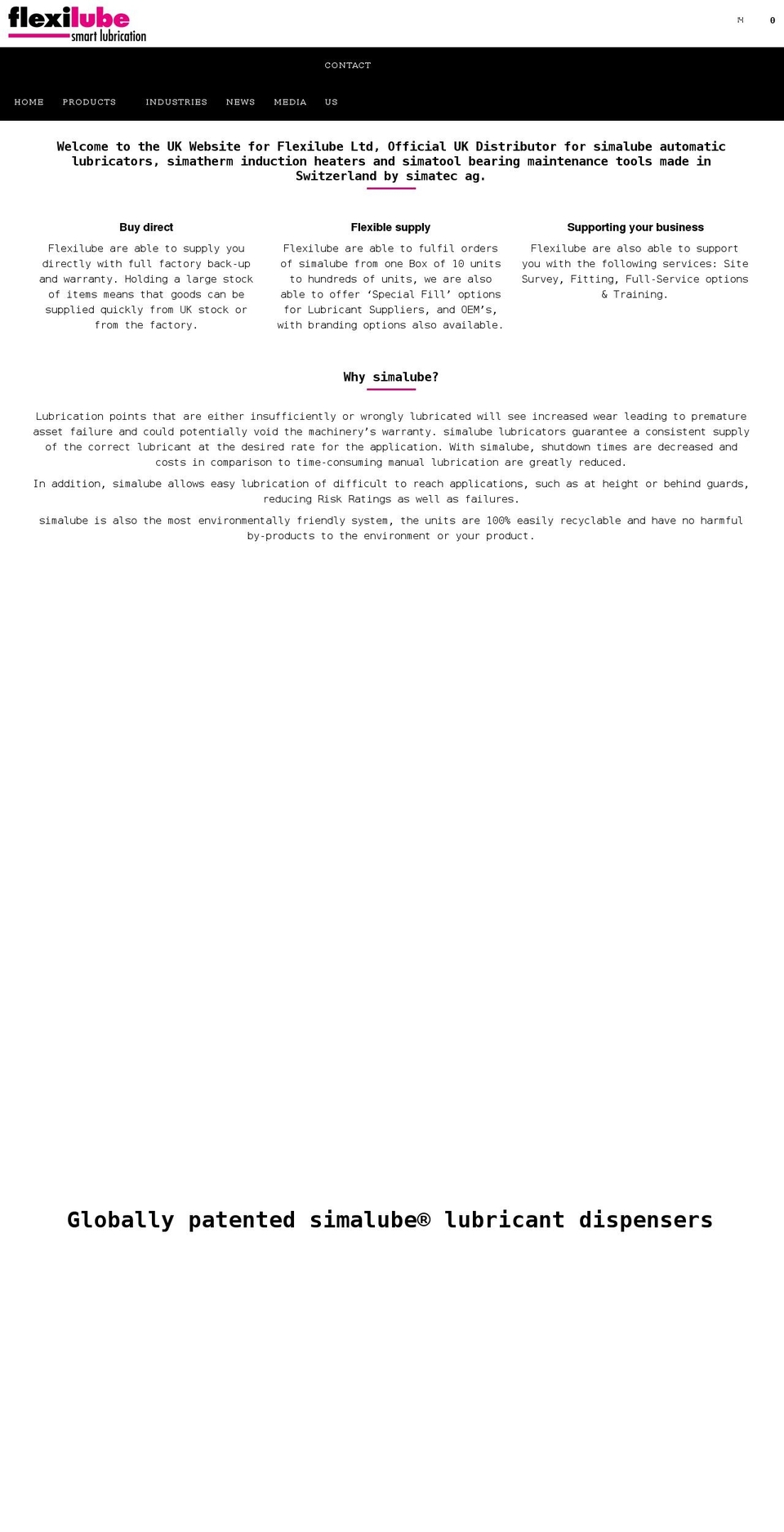 simalube.co.uk shopify website screenshot
