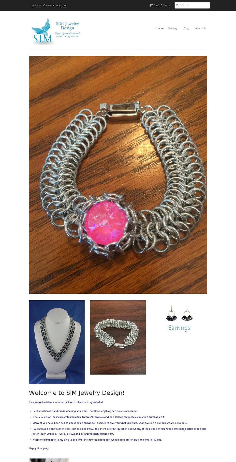 simjewelrydesign.com shopify website screenshot