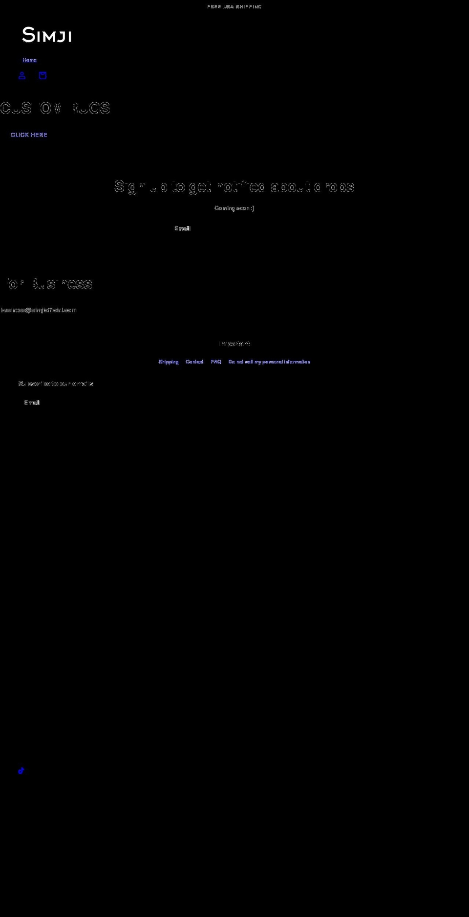 simjishop.com shopify website screenshot