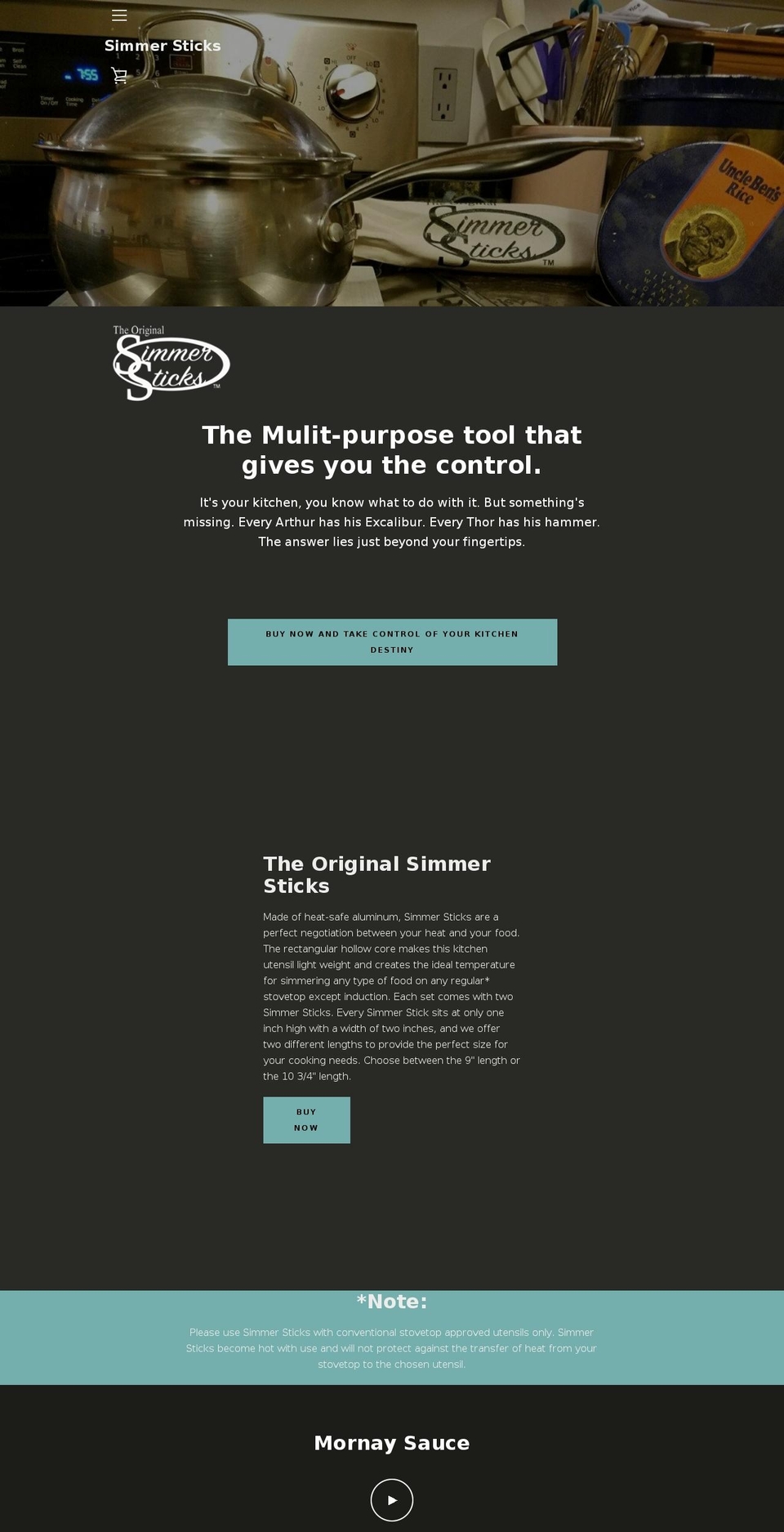 simmersticks.com — Shopify storefront screenshot
