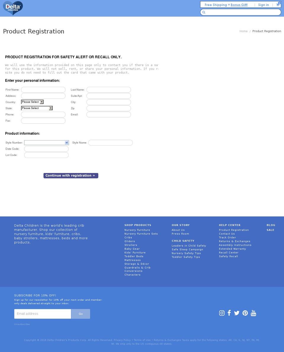 Production - Providence Shopify theme site example simmonsregistration.com