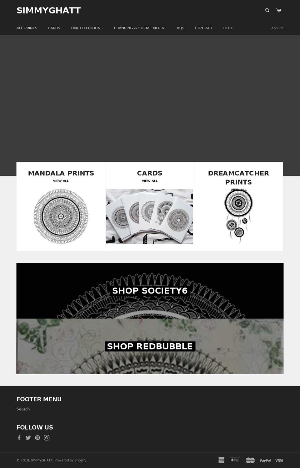 simmyghatt.com — Shopify storefront screenshot