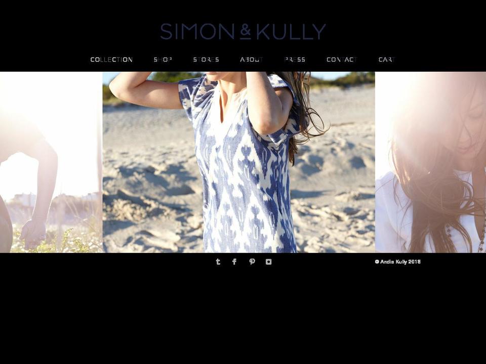 simonandkully.com — Shopify storefront screenshot