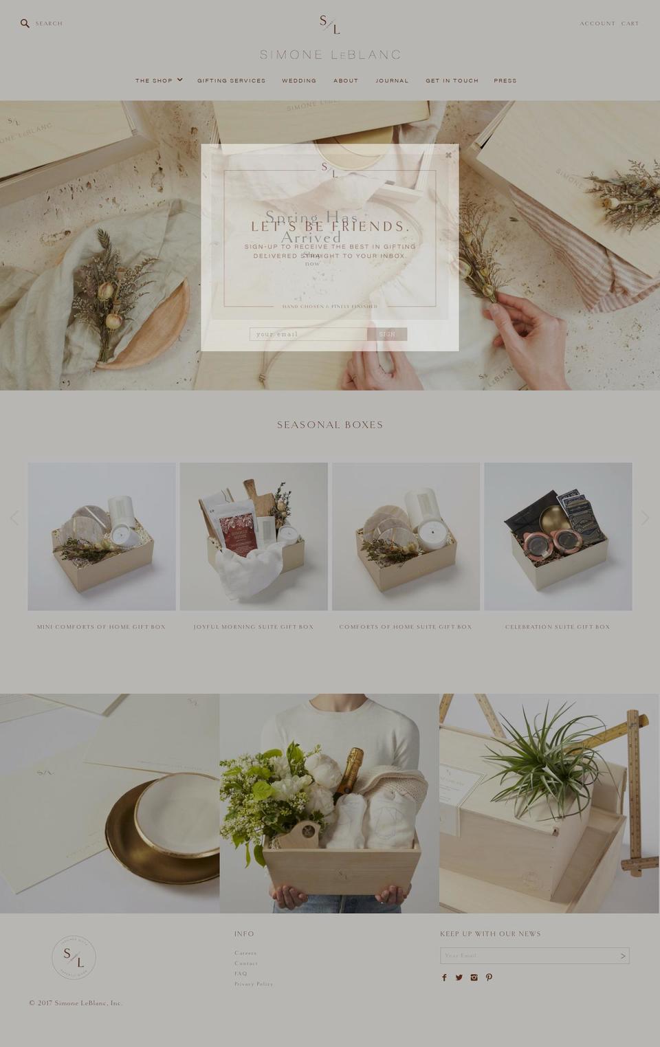 simoneleblanc.com shopify website screenshot