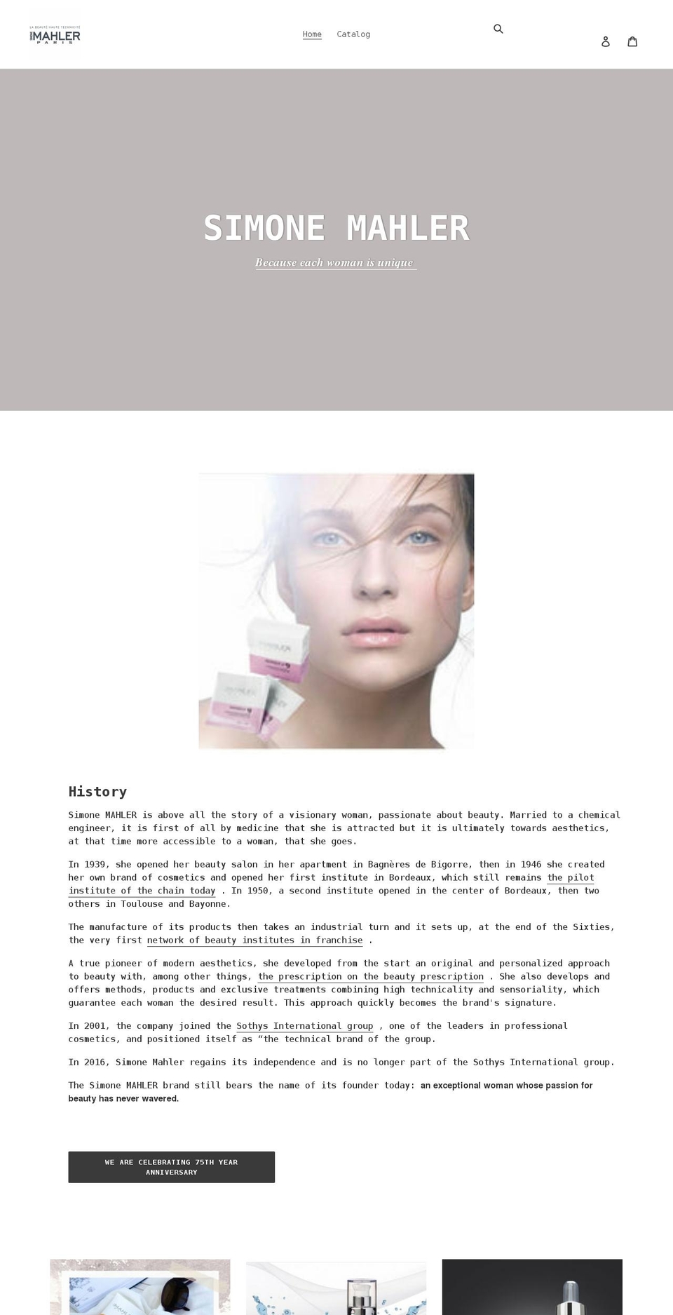 simonemahler.shop shopify website screenshot
