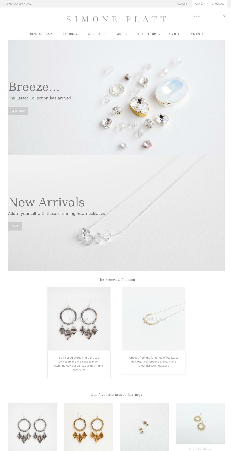 simoneplattdesign.com — Shopify storefront screenshot