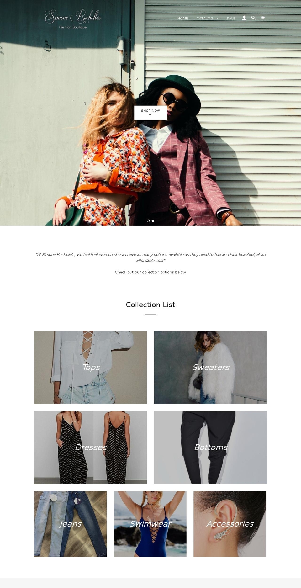 simonerochelle.com — Shopify storefront screenshot