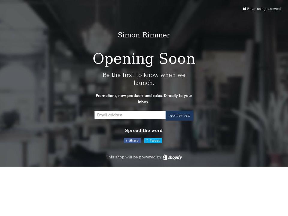 simonrimmer.co.uk shopify website screenshot