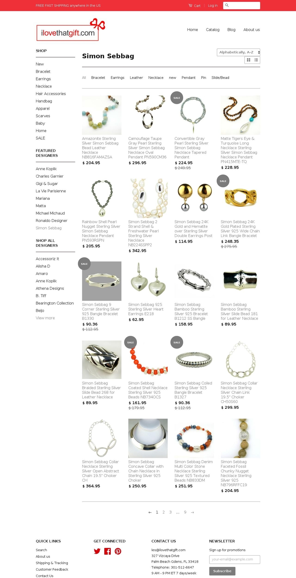 simonsebbagjewelry.com — Shopify storefront screenshot