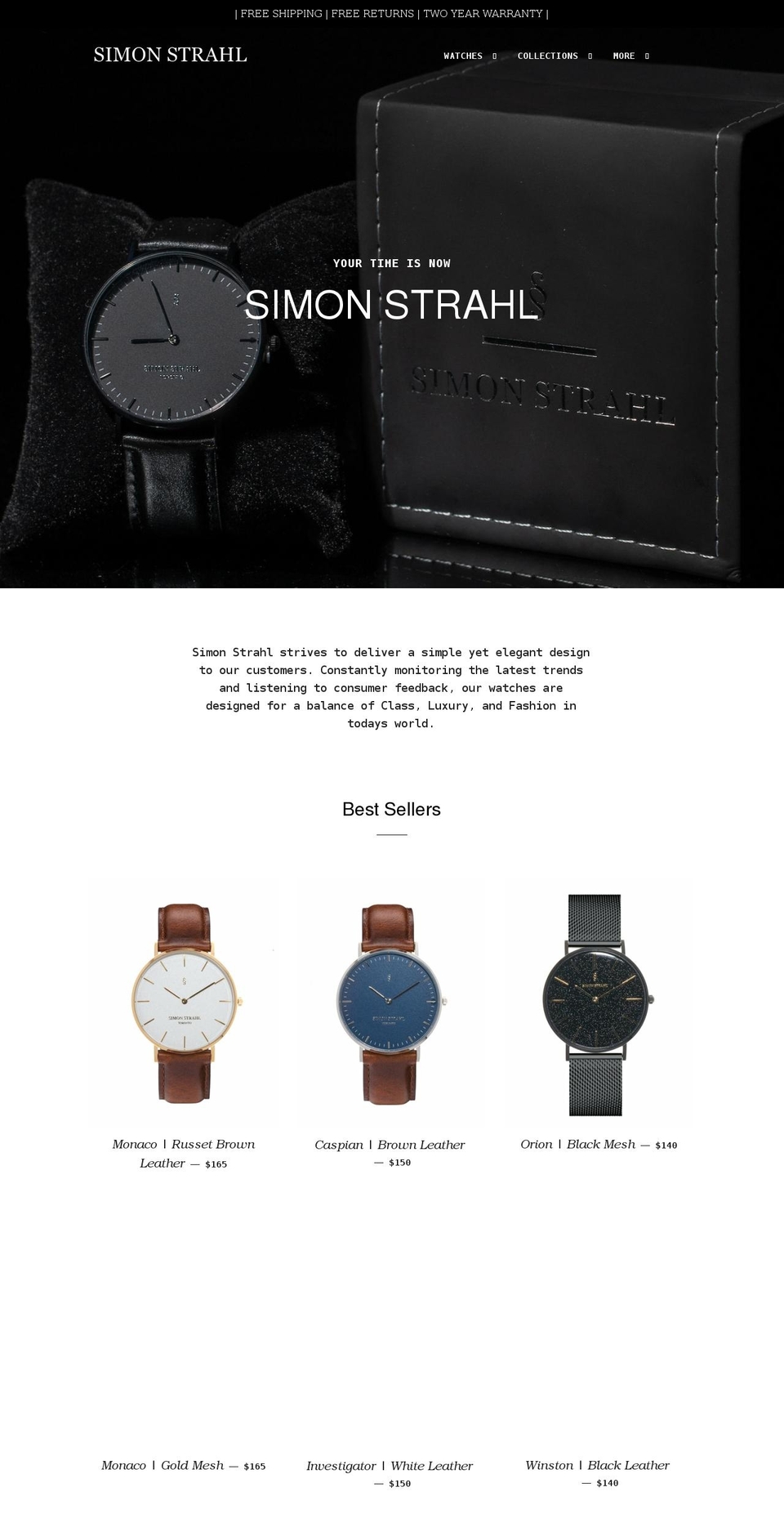 simonstrahl.com shopify website screenshot