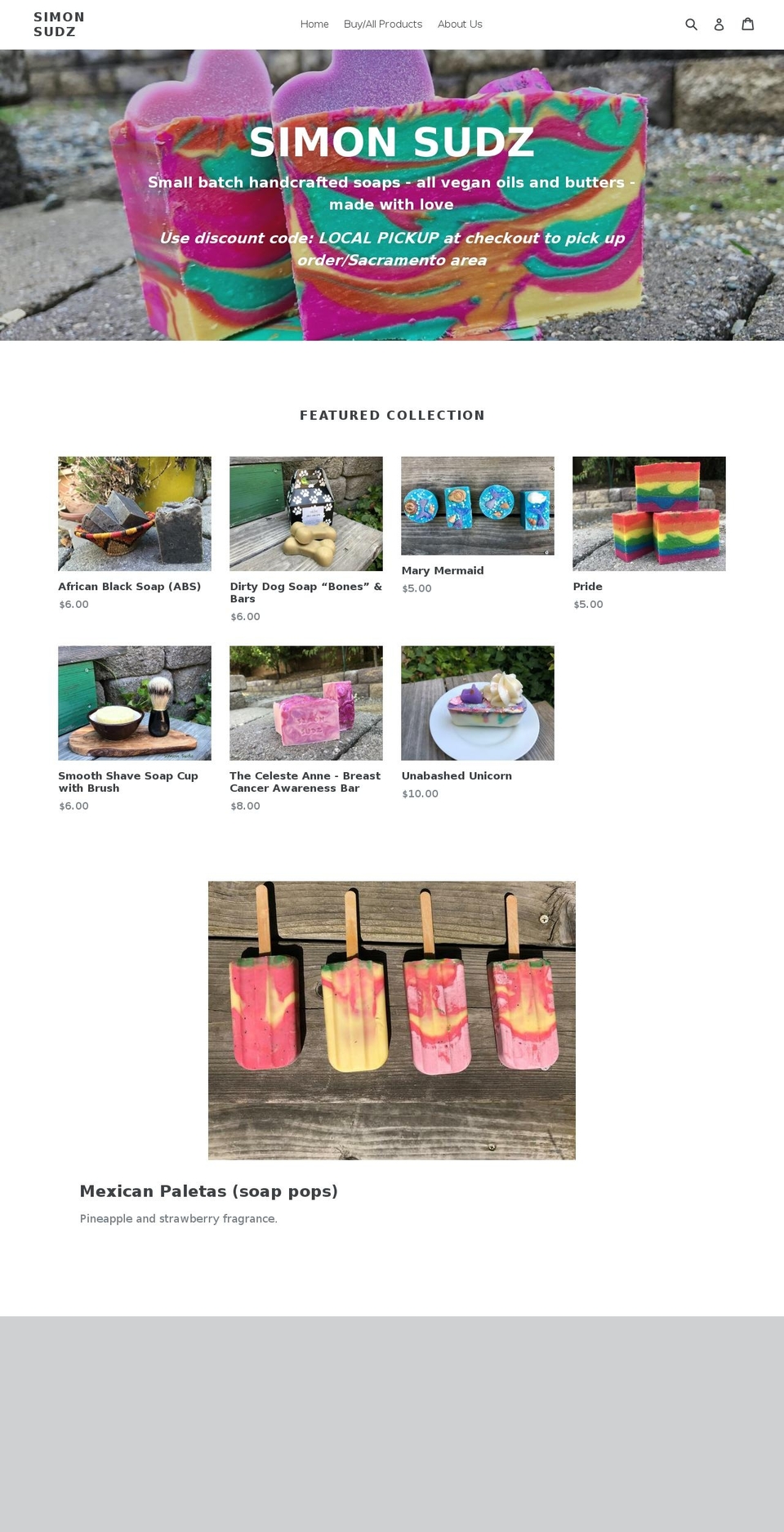 simonsudz.com shopify website screenshot