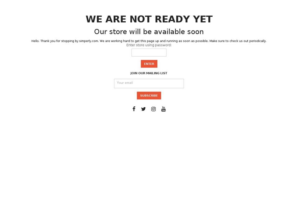 simperly.com shopify website screenshot