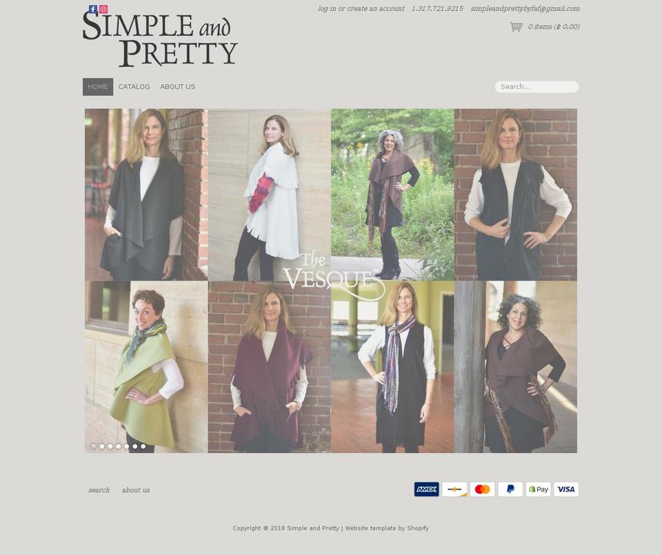 simple-and-pretty.com shopify website screenshot