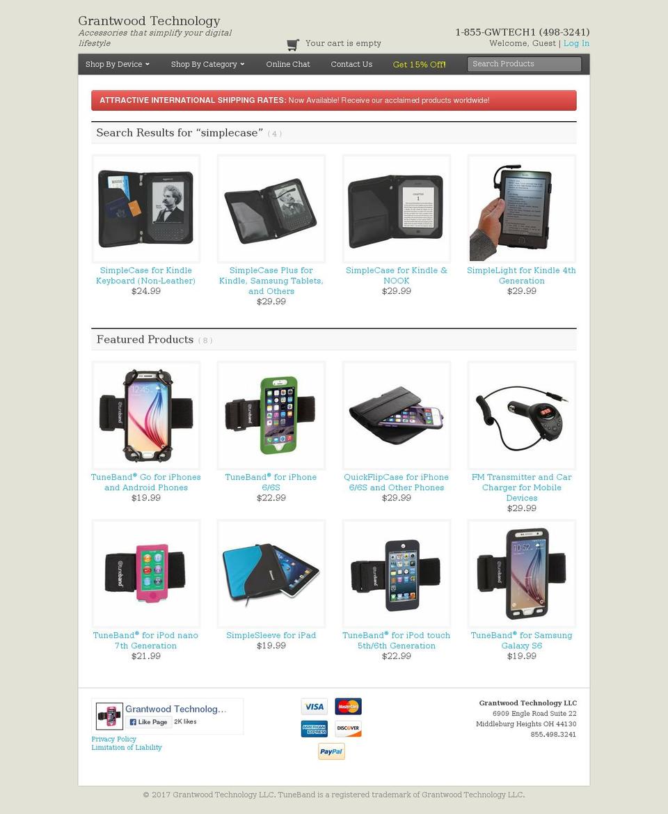 Grantwood Shopify theme site example simple-case.com