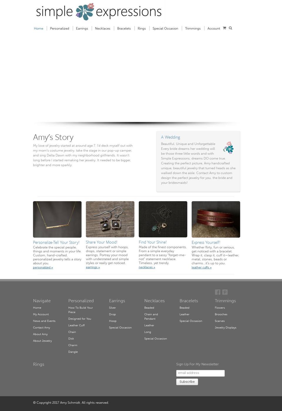 simple-expressions.com shopify website screenshot