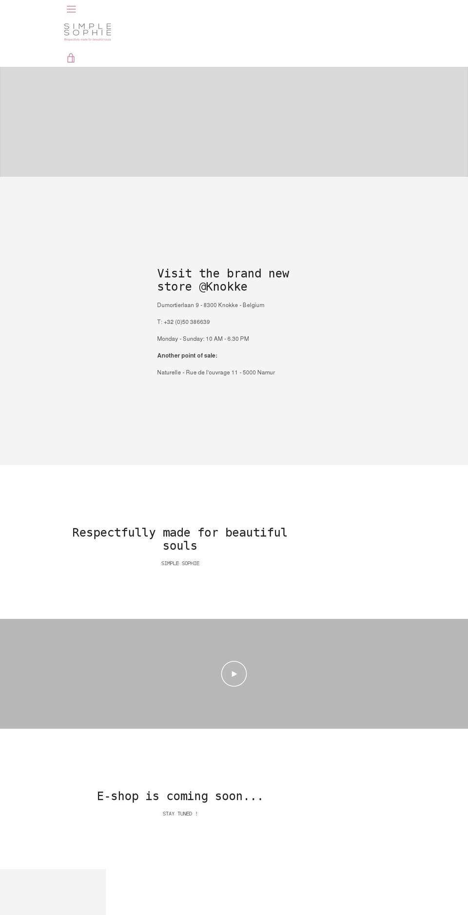simple-sophie.com — Shopify storefront screenshot