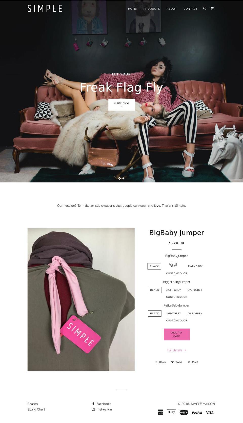 simple.maison shopify website screenshot