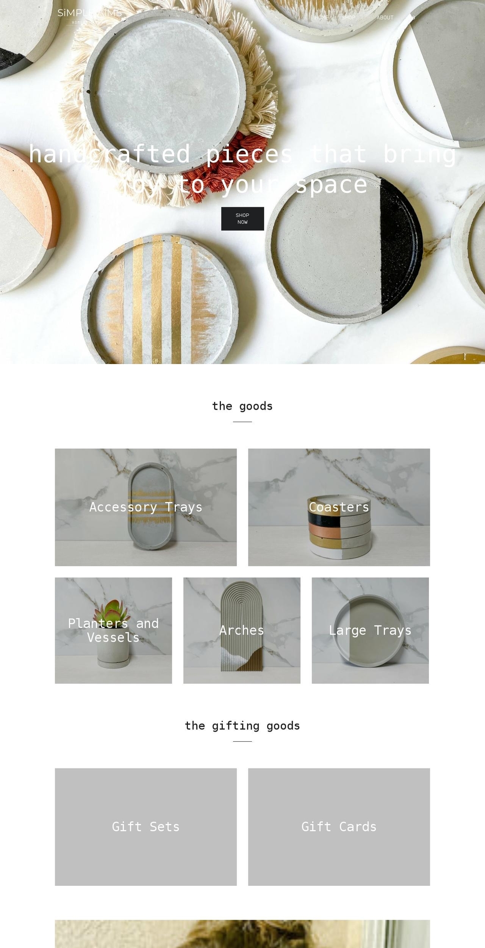 simpleaimsdecor.com shopify website screenshot
