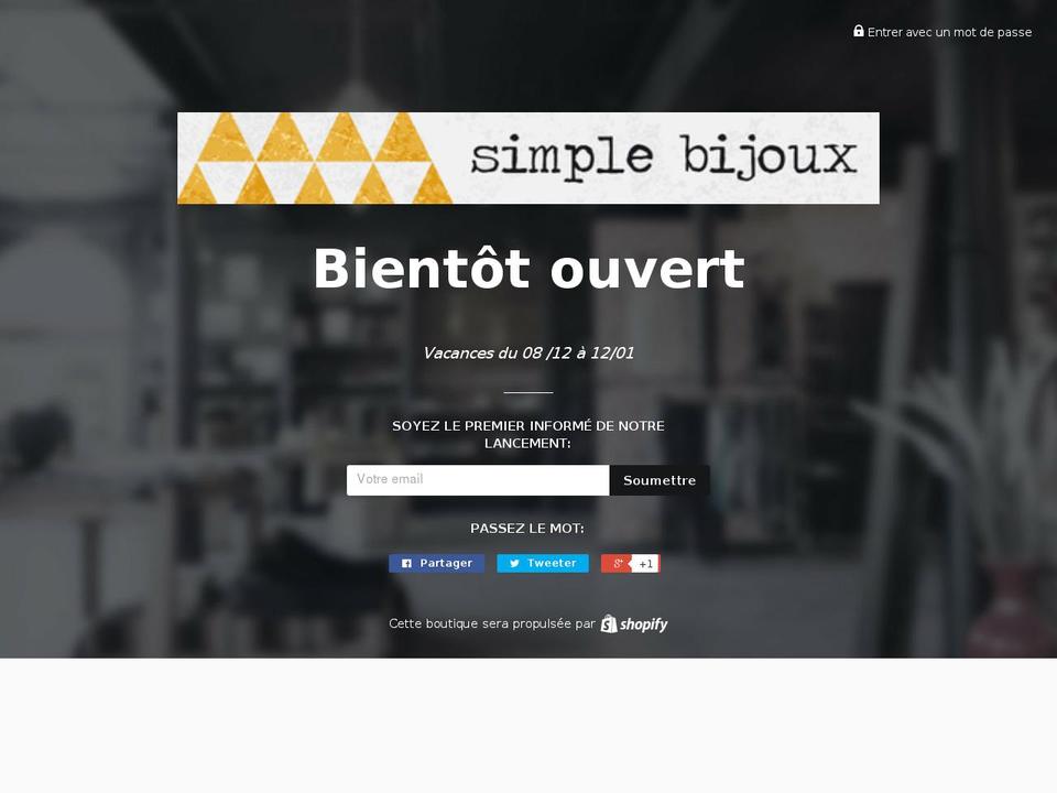 simplebijoux.com — Shopify storefront screenshot