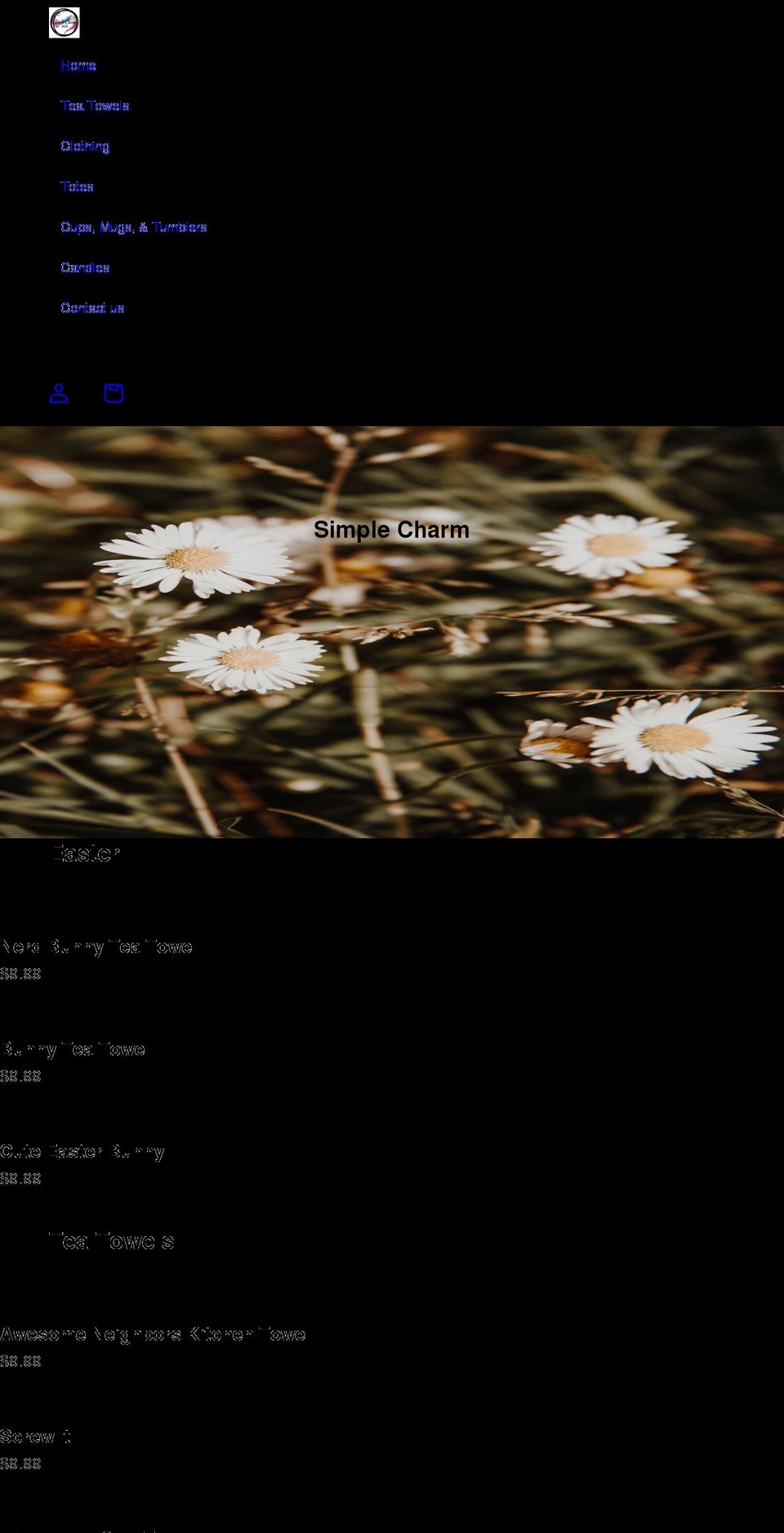 simplecharm.net shopify website screenshot
