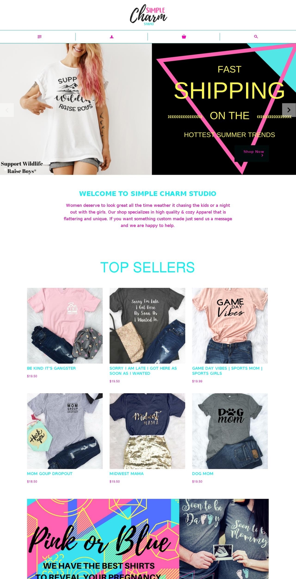 simplecharmstudio.com — Shopify storefront screenshot