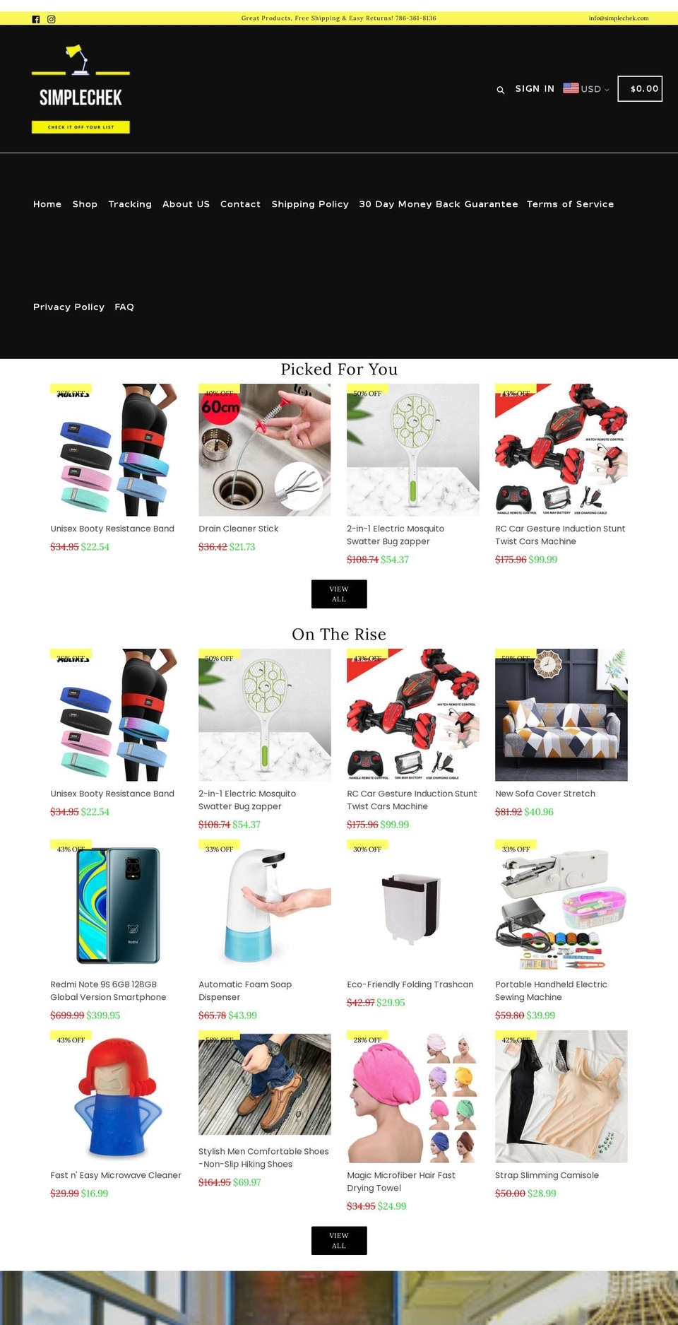 simplechek.com shopify website screenshot