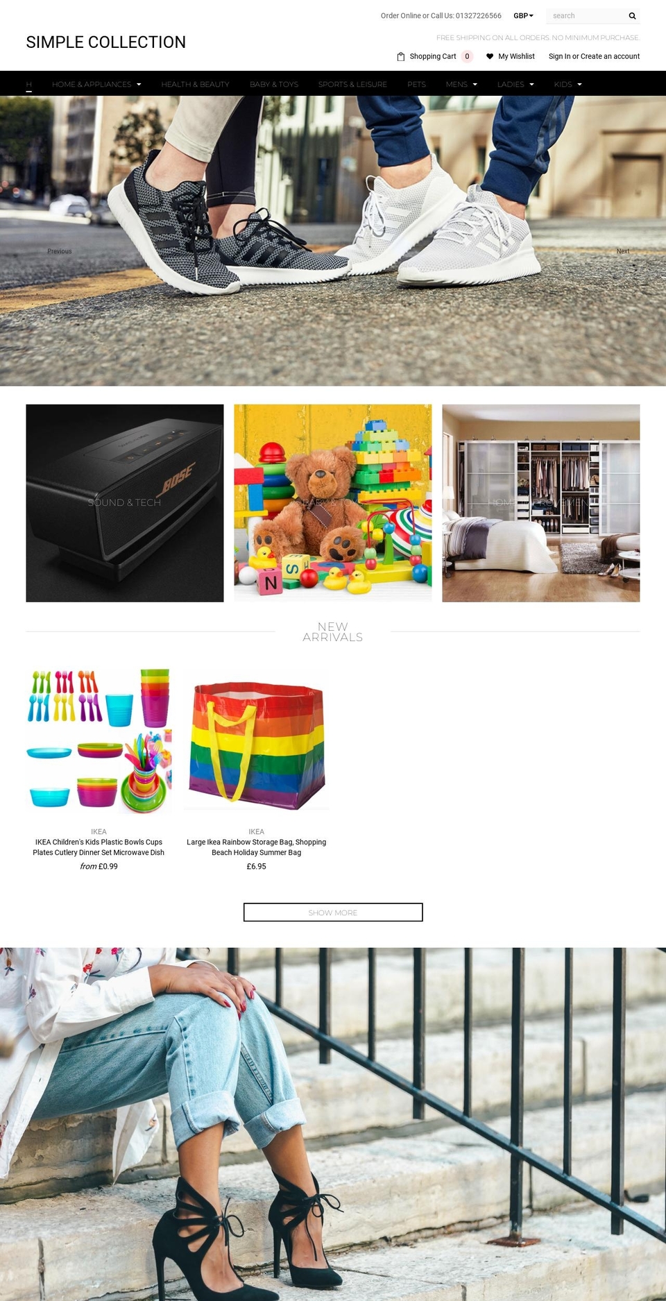 simplecollection.co.uk shopify website screenshot