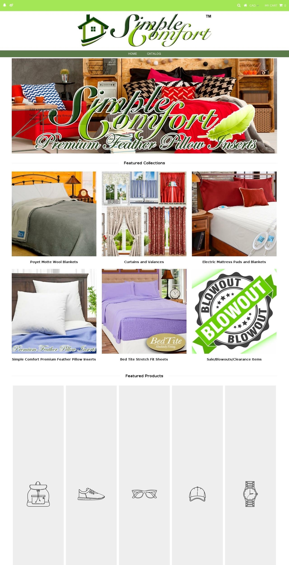 simplecomfort.com — Shopify storefront screenshot
