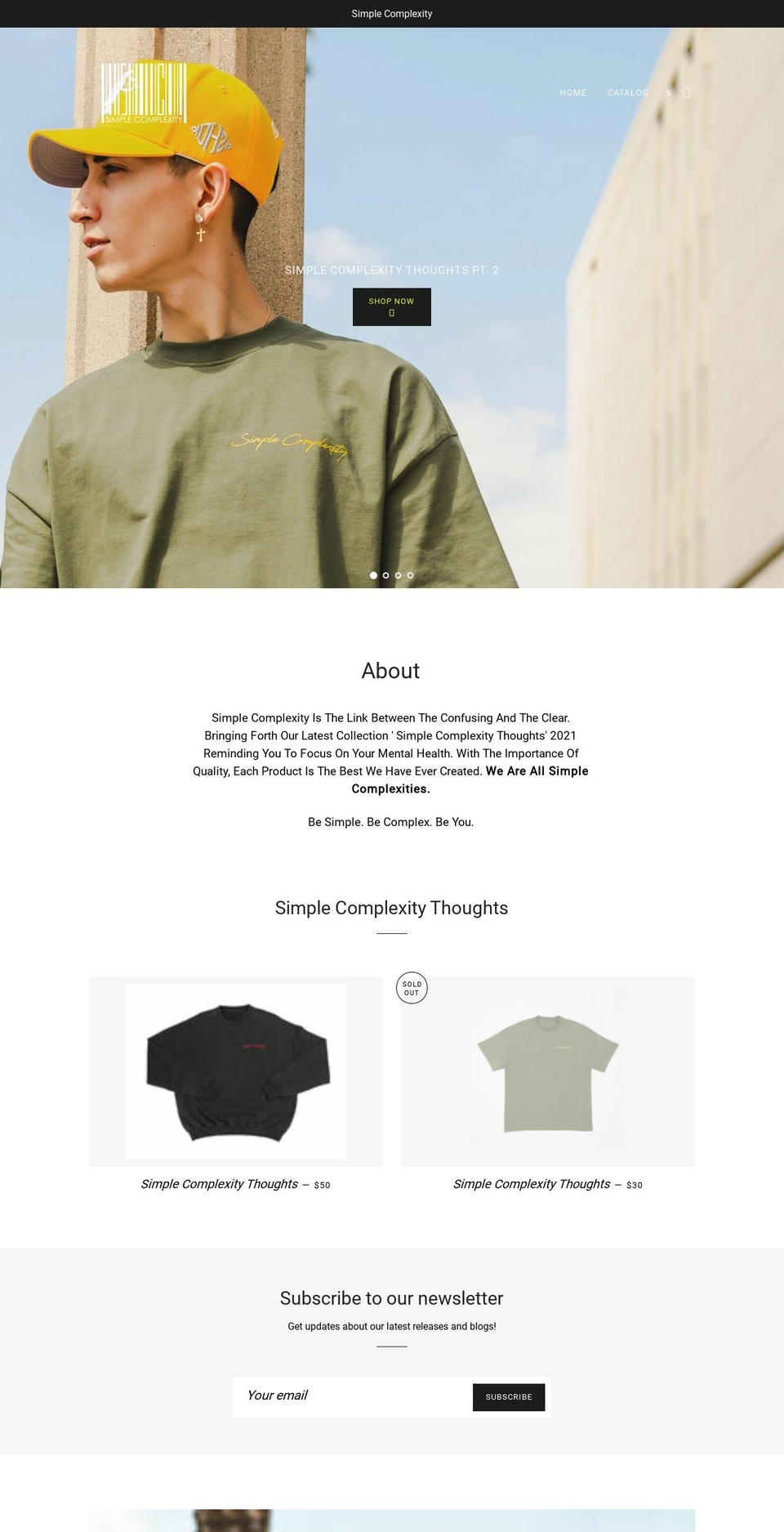 simplecomplexityco.com — Shopify storefront screenshot