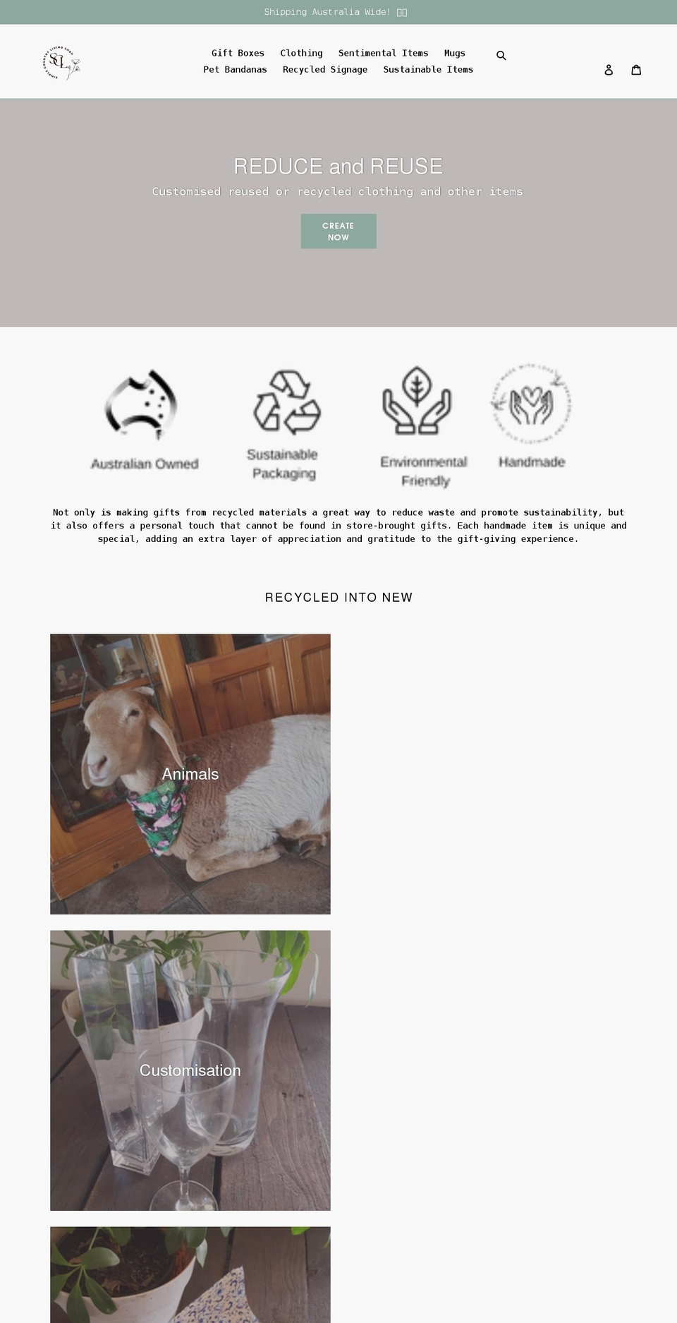 simplecountryliving.com.au shopify website screenshot